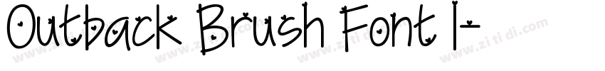 Outback Brush Font I字体转换